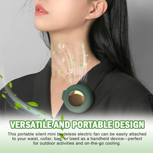 Wshxjzyay Portable Silent Mini Bladeless Fan Clip on, Portable Silent Mini Bladeless Electric Fan, For Outdoor & Travel & ...