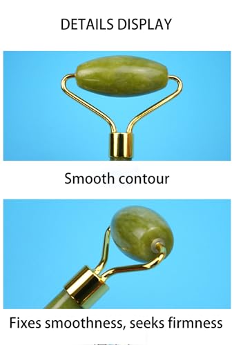 Stone Facial Massage Roller and Gua Sha Set Body Meridian Redness Skin Care Self Care for Men Women Massager for Face Eyes...