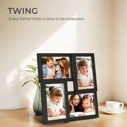 TWING 4x6 Picture Frames Collage, Family Collage Picture Frames Wall Decor, Ideal Gift for Mother's Day, Wall Hanging or T...