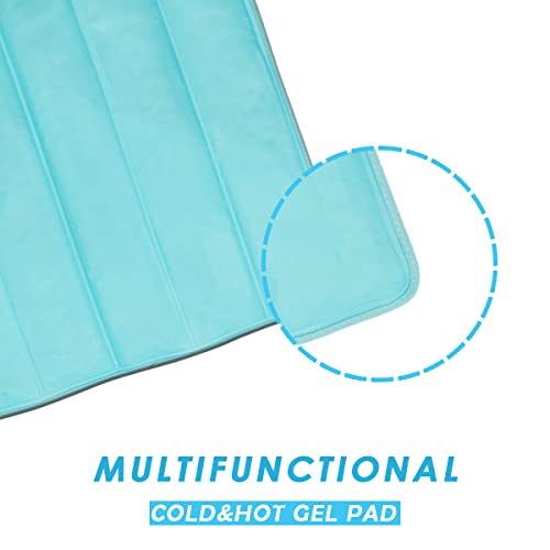 Ice Cooling Mat, Gel Cooling Cold Mat Pain Relief, Injuries Mesh Fabric Hot Cold Therapy Pack for Back, Shoulder, Knee, Be...