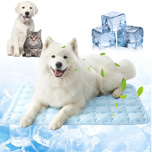 YAUNJI Dog Cooling Eco-Friendly Mat, 2026 New Portable Pet Cooling Pad for Dogs Cats Sleeping Mat for Home Outdoor, Washab...