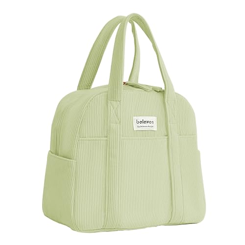 belaven Insulated Lunch Bag for Women, 6-Hour Cold Retention Cooler Tote with Sturdy Handle, 15-Can Spacious Capacity, Lea...