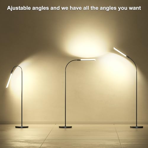Floor Lamp, 18W Super Bright LED Floor Lamps for Living Room with Remote, Stepless Dimming Color Temperature & Brightness,...