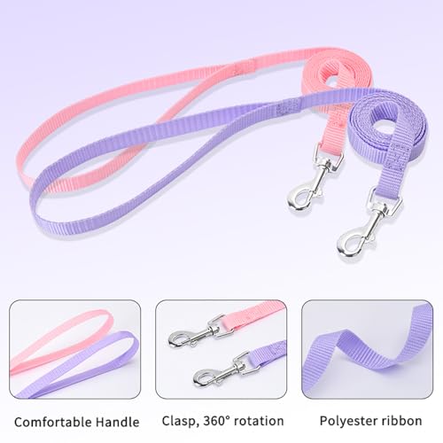 Step in Dog Harness and Leash Set, Flower Adjustable Easy Walk Puppy Harnesses, Soft Mesh Pet Vest Harness Small Size Dog ...