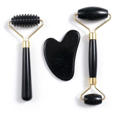 3PCS Roller for Face and Gua Sha Facial Tool Set, Ice Face Roller Reduces Puffiness Relieves Migraines Skin Care Tools, Se...