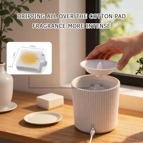 2 in 1 Waterless Essential Oil Diffuser and 3D Wick and Realistic Flame Candle,Flameless Candle Diffuser,USB Power Supply ...