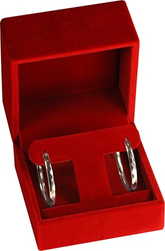 T Style Velvet Earring Gift Box for Dangling, Hoop and Leverback Earrings Luxury Velvet Material Multiple Use Necklace Ear...