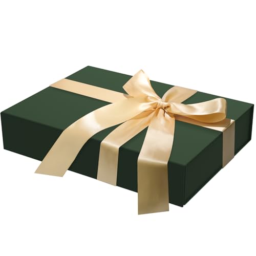 Gift Box with Lids, 11.5 x 8.5 x 2.3 In Magnetic Closure Collapsible Gift Boxes for wraps gifts of T-Shirts, Gloves, Scarv...