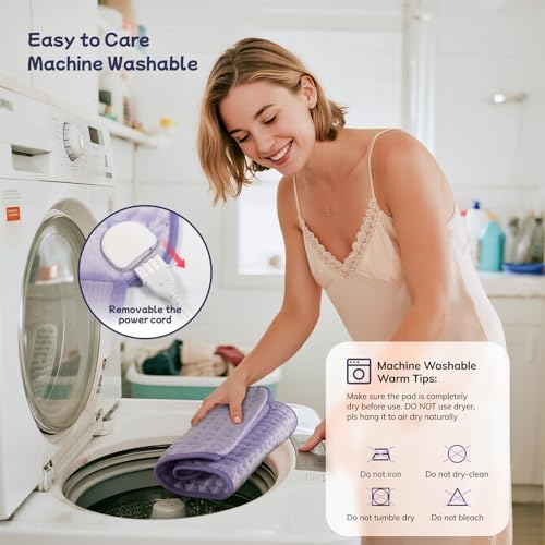 Heating Pad for Period Cramps, Upgraded Wrap Heating Pad for Back Pain Relief, Large 12''x 24''Heat Pad +26" Belt Adjustab...