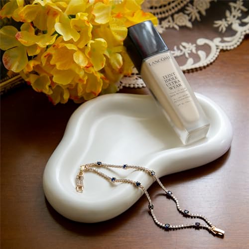 Maxsirui Ceramic Jewelry Tray Ring Dish, White Cloud Perfume Dish Key Bowl, Entryway Bathroom Room Decor Aesthetic, Birthd...