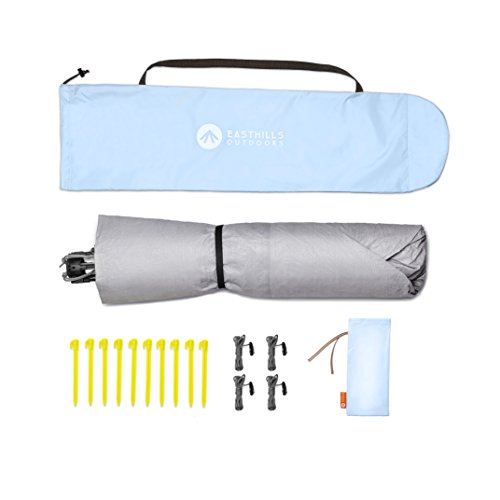 Easthills Outdoors Instant Shader Deluxe XL Beach Tent Easy Up 99" Wide for 4-6 Person Sun Shelter - Extended Zippered Por...