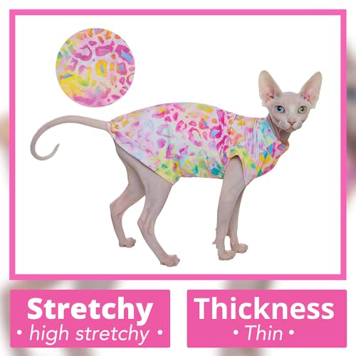 Sphynx Cat Cooling Shirt for Summer, Quick Dry Shirt Breathable UPF 50+ Shirt for Cats & Small Dogs Apparel, Summer Vest f...
