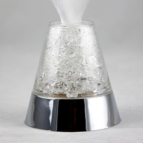 E&A Ice Fiber Optic Mood Novelty Lamps Lighting Glacier Lite with Color-Changing Crystals Base