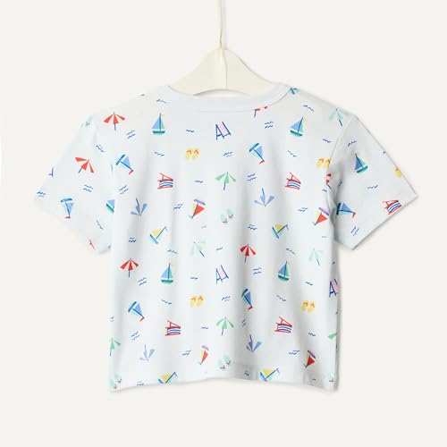Amazon Essentials x Sofia Grainge Toddlers and Baby Boys' Cotton Short Sleeve Crewneck T-Shirts, Pack of 2