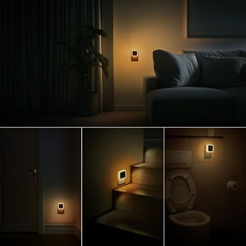 Sujeet Night Light, Night Lights Plug into Wall 4-Pack, Nightlight Plug in Night Lights, Dusk to Dawn Night Lamp Led Night...
