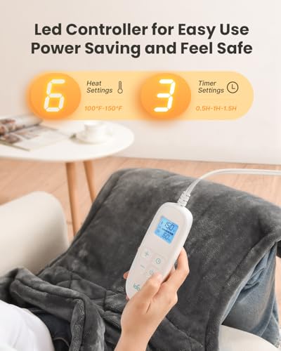 iDOO Heating Pad for Neck and Shoulders and Back for Pain Relief, Mothers Day Gifts for Mom Women Men Elderly, FSA Eligibl...