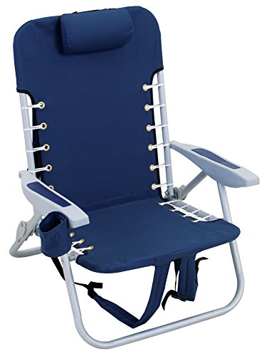 Rio Brands ASC529 4-Position Backpack Lace-Up Suspension Folding Beach Chair