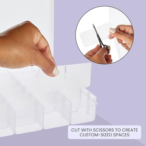 Juvale Jewelry Organizer Box - 3-Pack, 1.7 x 10.75 x 7 In, Clear Plastic - Bead Storage Containers with 36 Compartments & ...