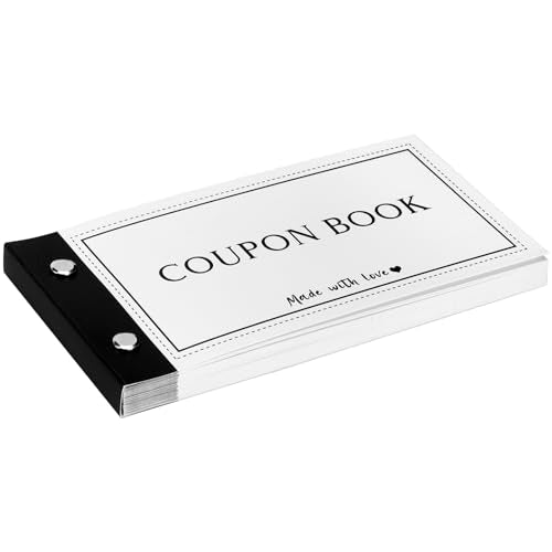 JULEASEL Personalized Coupon Book - 30 Blank DIY Vouchers for All Occasions, Thoughtful Gift for Mom, Grandma, Wife, Girlf...