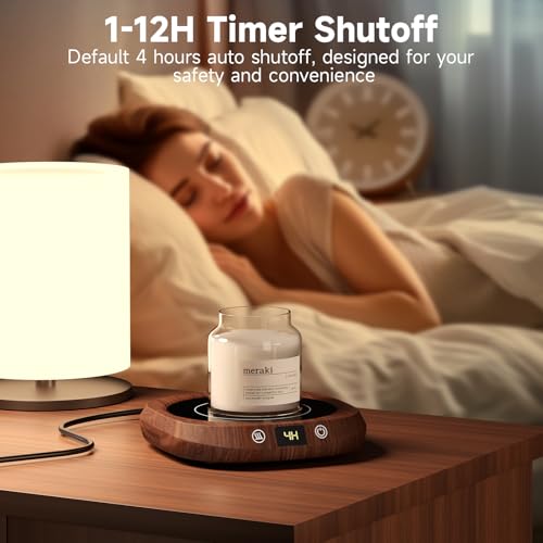 Coffee Mug Warmer - Coffee Cup Warmer for Desk Auto Shut Off, Smart Electric Candle Warmer Beverage Warmer for Coffee, Te...