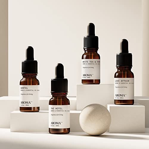 AromaTech The Bestsellers Set | Gift Set of Aroma Diffuser Essential Oils Blend of Santal, The Hotel, White Tea & Thyme, a...