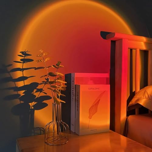 Spacenight Sunset Lamp Projector Multi-Color Multi-Mode, Dimmable, Timing, Music Rhythm, Sunset Background Wonderful Visua...