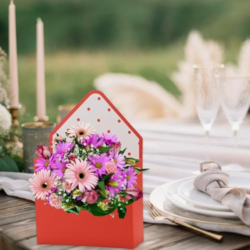 Florist Bouquet Envelope Boxes Mixed Style Flower Bouquet Packaging Gift Paper Boxes Gift Wrapping Envelope Handbag for Va...