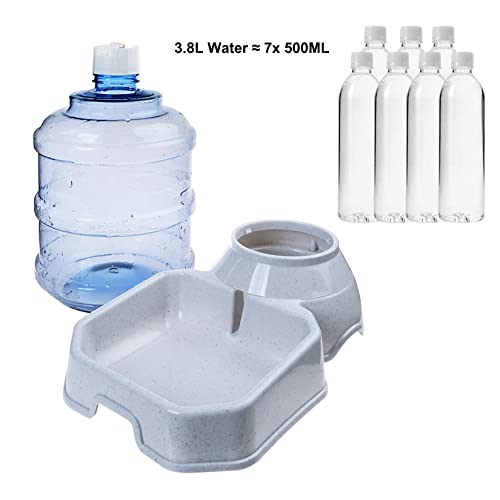 Pet Water Dispenser Station - 1 Gal Replenish Pet Waterer for Dog Cat Animal Automatic Gravity Water Drinking Fountain Bot...
