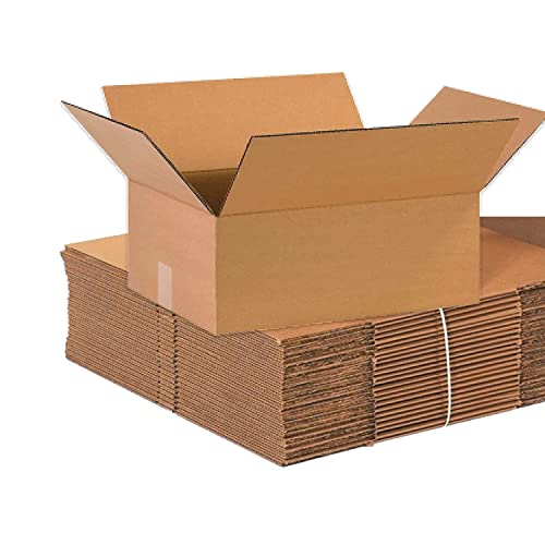 BOX USA 16 x 12 x 6 Corrugated Cardboard Boxes, Flat 16"L x 12"W x 6"H, Pack of 25 | Shipping, Packaging, Moving, Storage ...