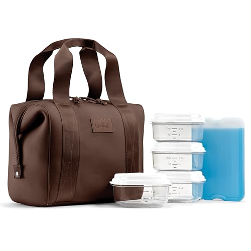 Fit & Fresh Remi Lunch Bag for Women Work – Neoprene Lunch Tote with Containers & Ice Pack, Reusable Meal Prep Lunch Box, ...
