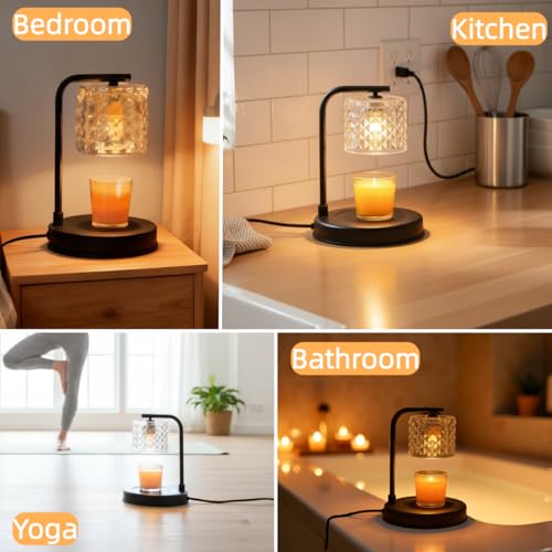 ZOOUS Candle Warmer Lamp with Timer Dimmer, 4 Brightness Wax Warmer for Jar Candles, Spring Home Decor, Easter Mother's Da...