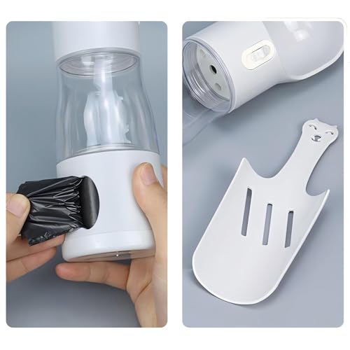 4-in-1 Dog Water Bottle for Walking & Travel – Leakproof Portable Pet Water Dispenser with Bowl, Poop Bag Holder & Shovel...