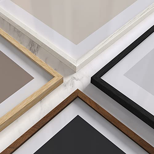 HAUS AND HUES Beige Oak Wood 12x16 Picture Frame - Modern Wood Wall Art Display - Lightweight 12x16 Frame for Art Prints, ...