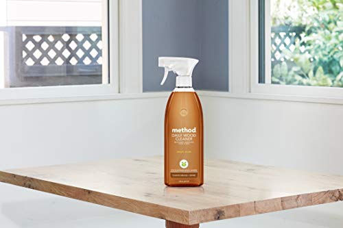 Method Daily Wood Cleaner, Almond, Cleans Shelves, Tables and Other Wooden Surfaces While Removing Dust & Grime, 28 oz Spr...