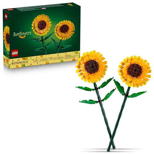 LEGO Sunflowers Building Toy for Kids, Girls and Boys Ages 8+ - Artificial Sunflowers for Home Decor and Display - Birthda...