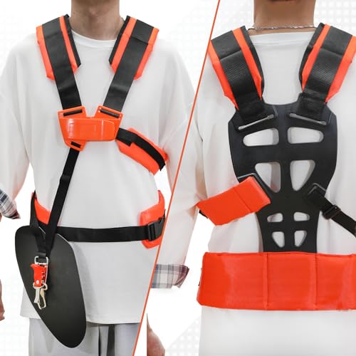 VIABRICO Trimmer Shoulder Strap Padded Universal Adjustable, Weed Eater Harness, Brush Cutters Harness Nylon Double Should...