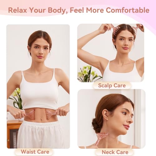 Papipapiqiao Scalp Massager Handheld Comb Resin Relax Massage Tool - Manual Relaxation Tool for Soothing Head Massage, Nos...