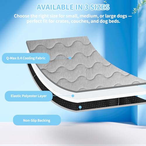 PETZOOKA Dog Cooling Mat Q-Max>0.4 Self Cool Pad for Dogs and Cats, Washable Portable Pet Sleeping Pad for Summer Size 27....