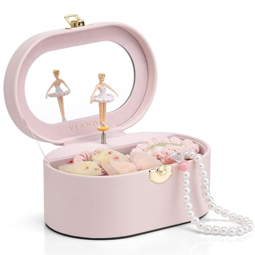 Vlando Musical Jewelry Box for Girls - Kid Music Box with Ballerina for Birthday Bedroom Decor - Valentines Day Birthday G...