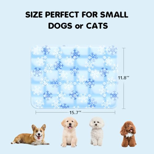FORGEMATE Dog Cooling Mat Indoor - Summer pad for Small Dog and Cat, Travel Dog Bed with Cooling-Gel Technology for Pets