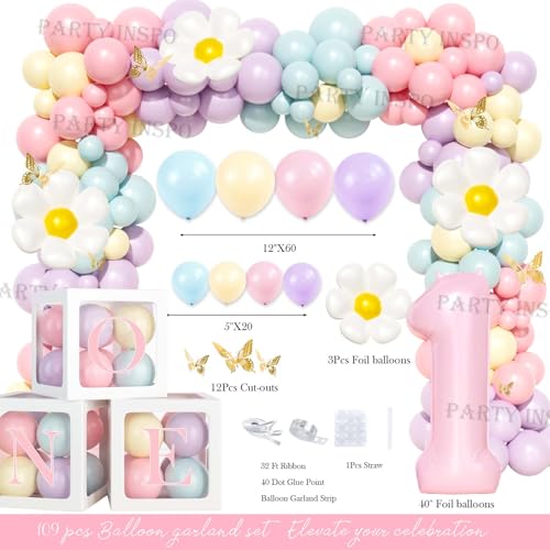 Party Inspo Wildflower First Birthday Decorations Girl, 1st Birthday Decorations Girl, Wild One Floral First Birthday Deco...