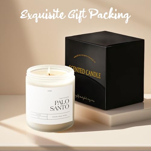 Putart Palo Santo Highly Scented Candle for Home, 9oz Natural Soy Aromatherapy Non Toxic Candles with Essential Oil, Home ...