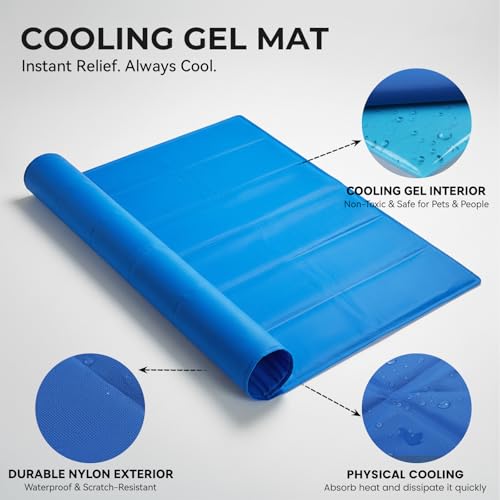 6090 Gel Cooling Mat, Physical Cooling Pad, Universal for Office, Home & Car, Comfortable & Breathable, No Stuffiness for ...