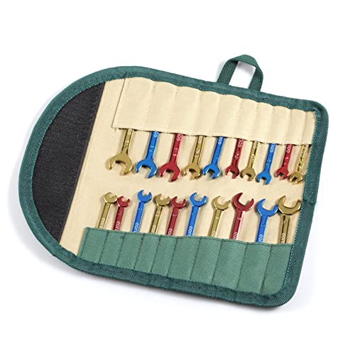 GOLD DEER 20 Pcs Color Plated Small Wrench Set Standard Metric and SAE 5/32"-7/16" & 4-11mm Extra Slim Spanners Mini Wrenc...