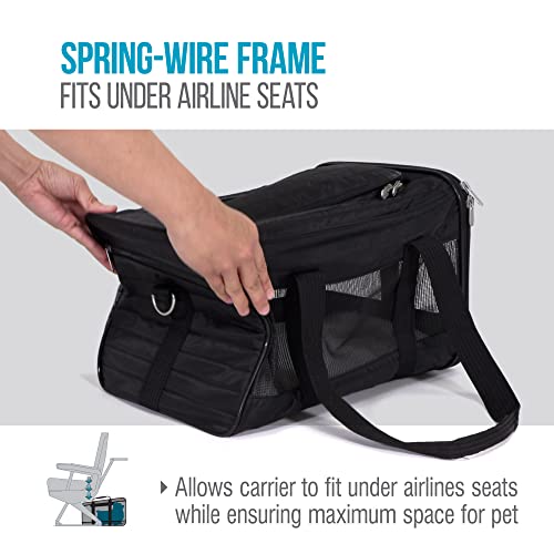 Sherpa Original Deluxe Travel Pet Carrier, Airline Approved - Black, Large