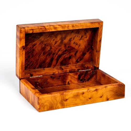 BAZAARDI Hand Carved Wooden Multipurpose Keepsake Jewelry Decorative Art Box Storage Organizer (Large wood Box,Antique) (L...