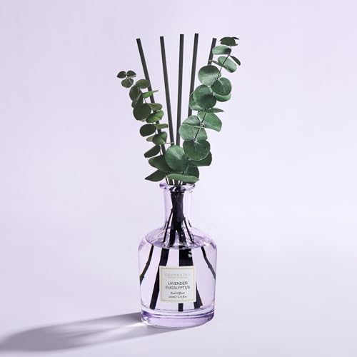 COCORRÍNA Lavender Eucalyptus Reed Diffuser – 6.76 oz Essential Oil with 8 Reeds & Real Eucalyptus Sticks, Home Fragrance ...