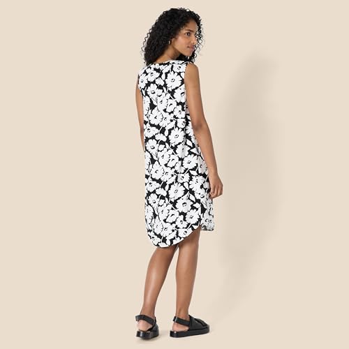 Amazon Essentials Women's Sleeveless Woven A-line V Neck Shift Dress