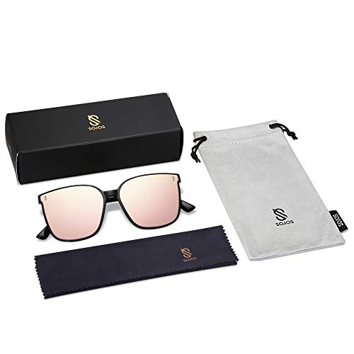 SOJOS Sunglasses for Women Men Vintage Style Shades SJ2157