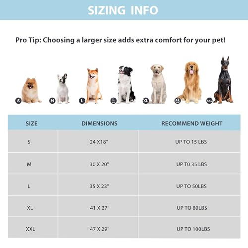 ZAKAPAWS Cooling Dog Mat Q-Max>0.5 - Rapid Cooling Tech, Thin Breathable Crate Pad, Portable Washable Summer Mat, Chill So...